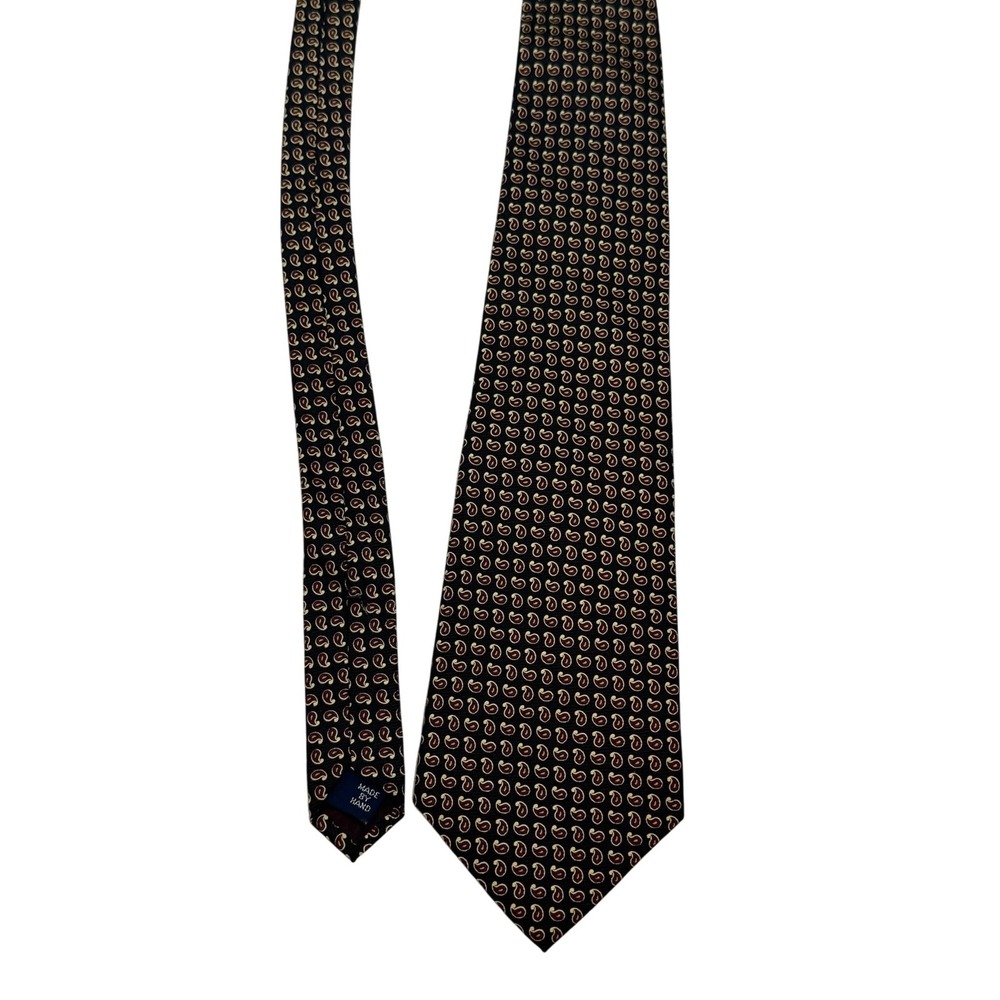 Polo Ralph Lauren Tie Mens Paisley Silk Necktie Made By Hand Classic Dress Acces